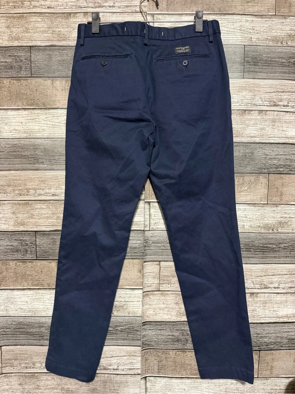 Banana Republic Slim Chino Pants Men’s 30x30 Navy Blue Stretch Twill